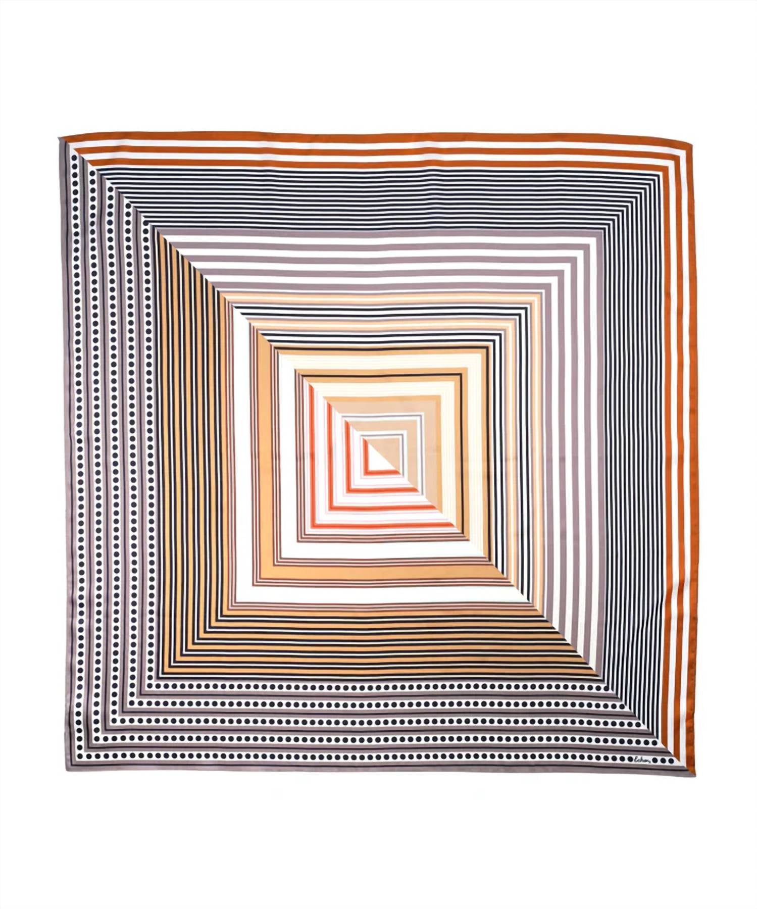 Echo - Stripe Vortex 35" Silk Square Scarf