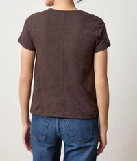 Lilla P - Short Sleeve Back Seam V-neck Tee