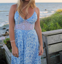 NIBI MTK Isabella Dress in faded blue ikat - women's dress - view 9