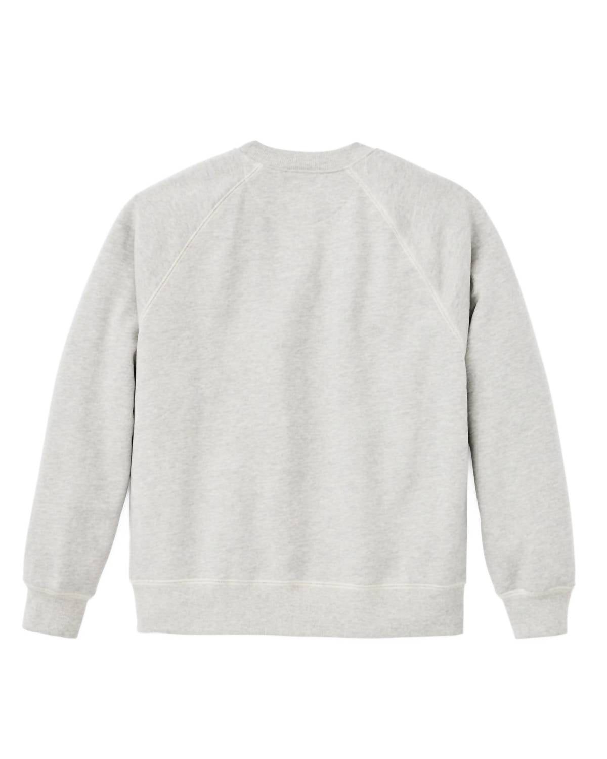 FILSON Men's Quarter Zip Terry Sweatshirt in heather gray - women's top - alternate view