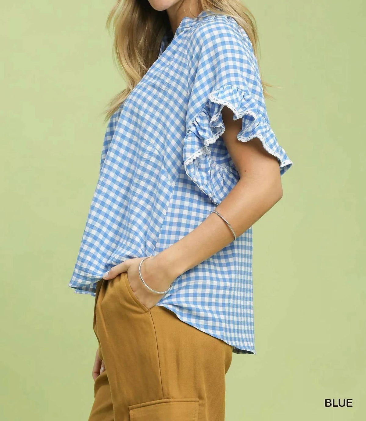 Umgee - Gingham Ruffle Top