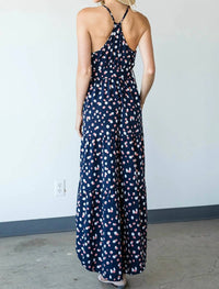 Cy Fashion - Happy Polka Dot Halter Maxi Dress
