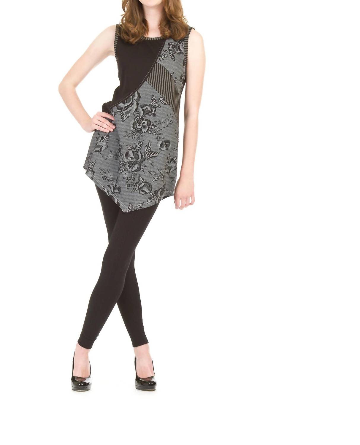 Papillon - Multi Patch Angle Hem Tank Dress