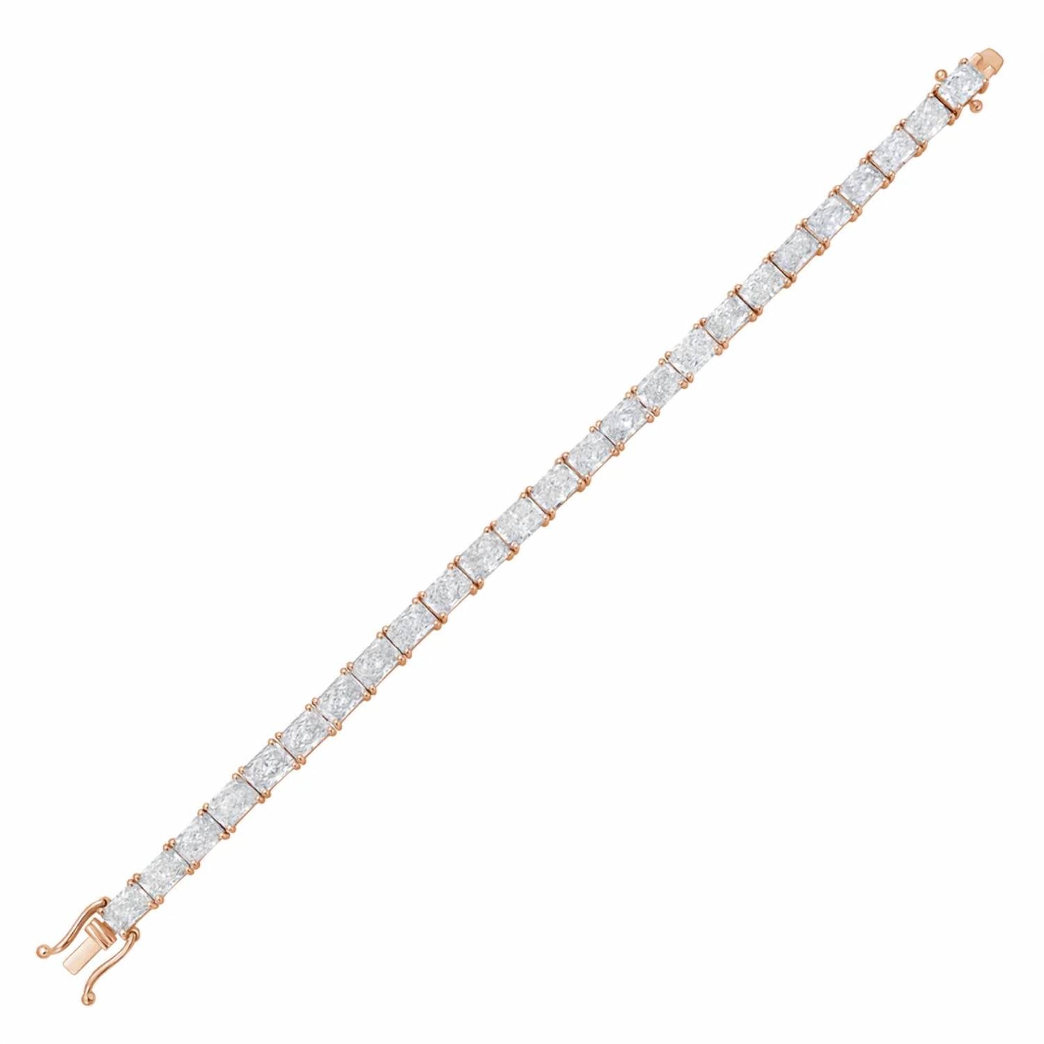 Diana M Jewels - Women's Radiant Lab-Grown Diamond Bracelet (21.00 Ct) - Signature