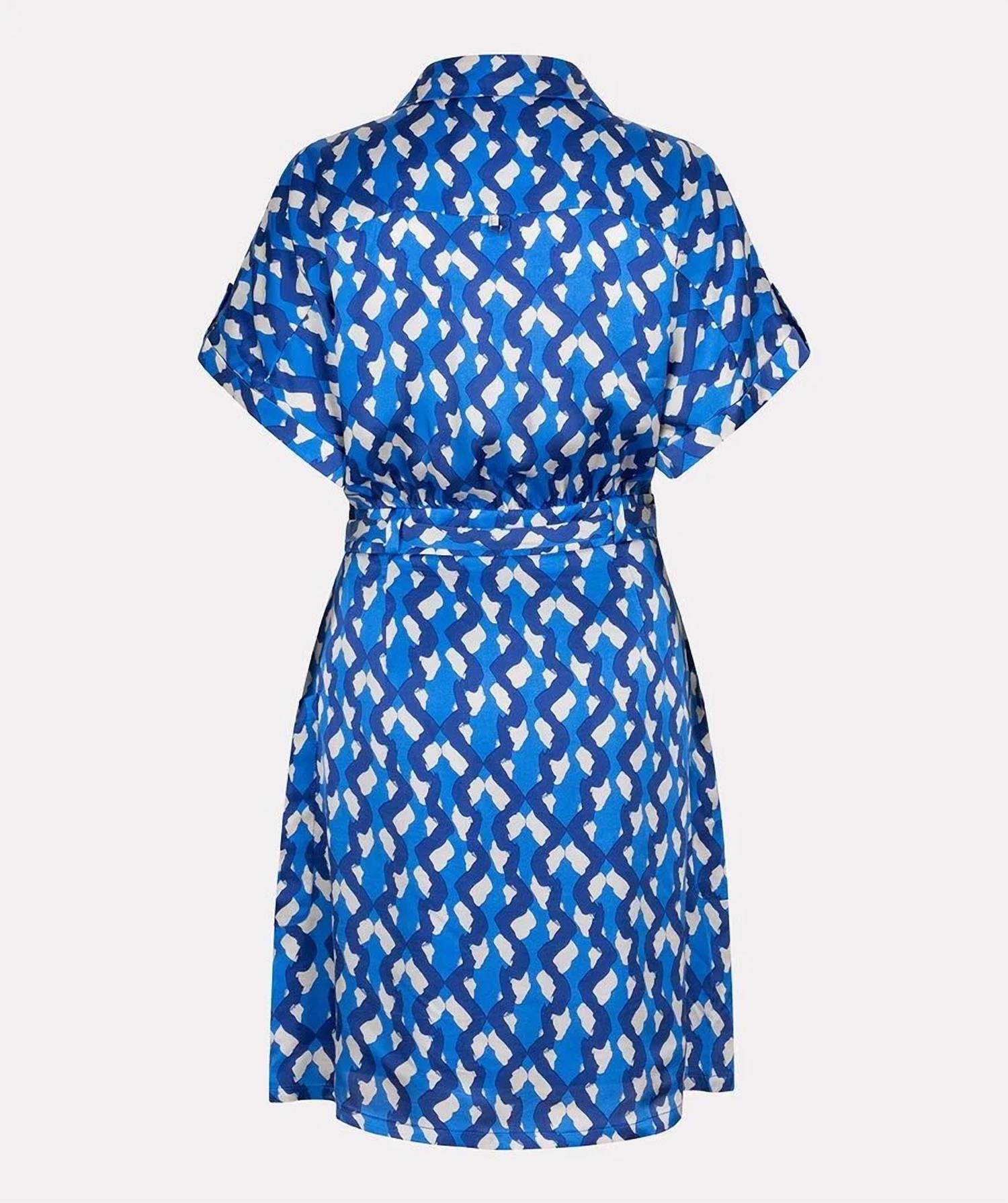 Esqualo - Utopia Blue Print Dress
