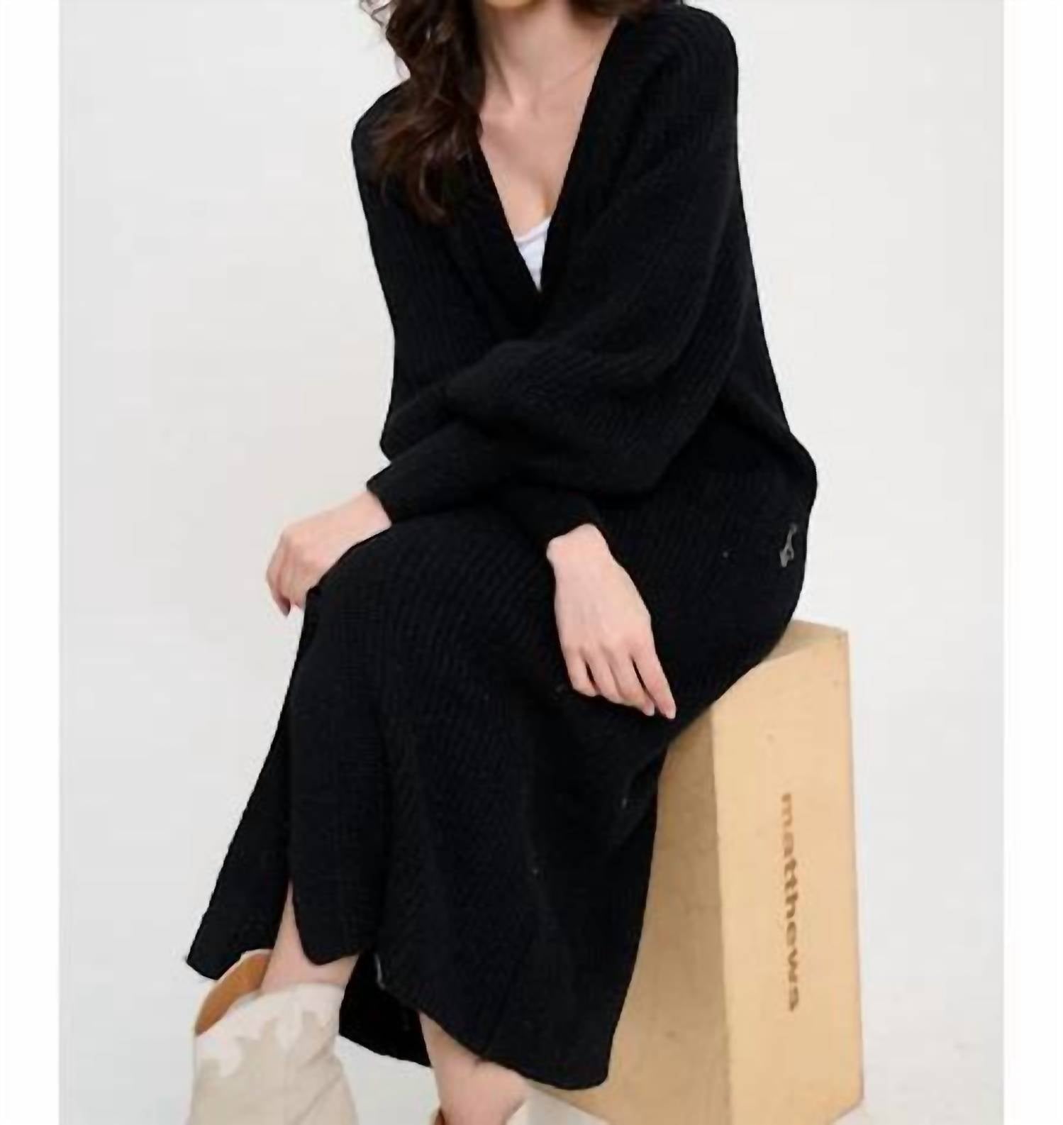 Meet Me In Santorini - Sweater Button-down Front Long Duster