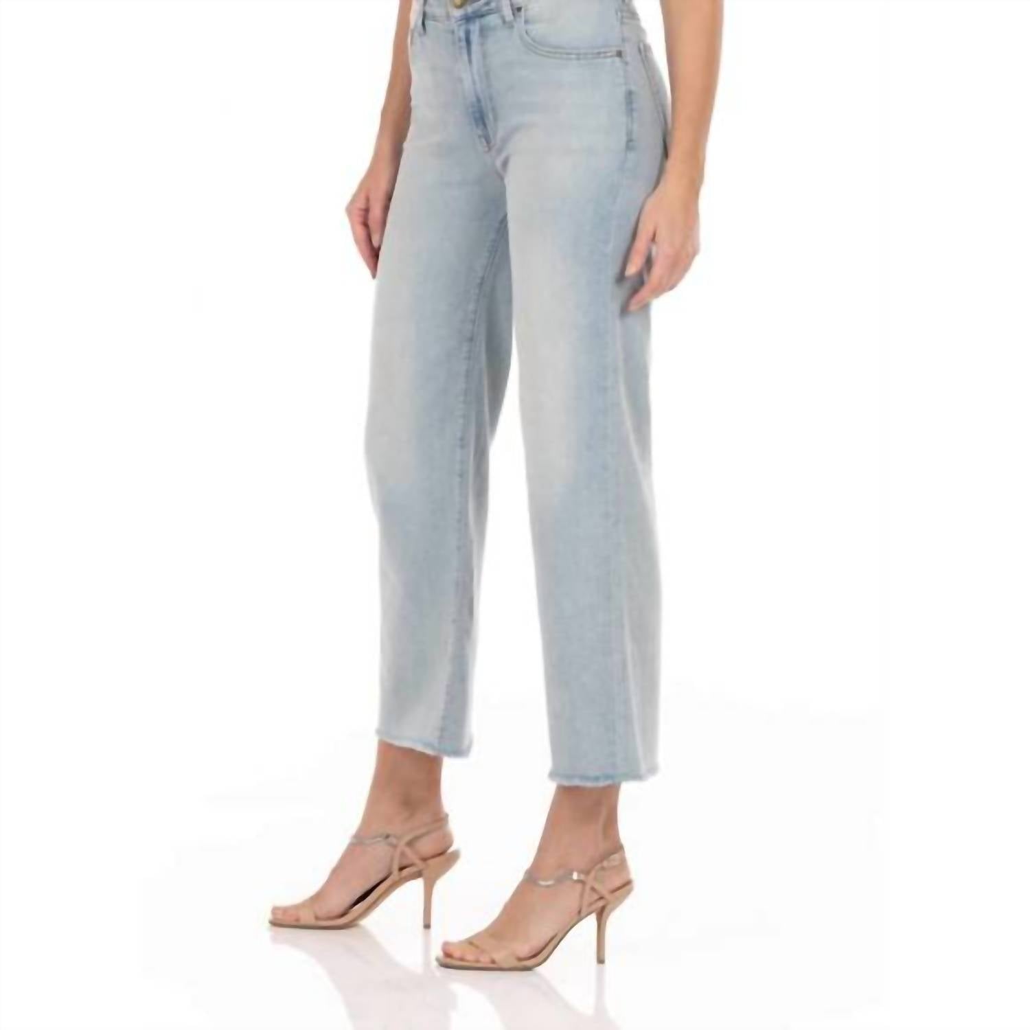 FIDELITY Women's Malibu Breezy Jeans in blue - women's jeans - detail view