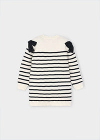 Mayoral - Girl's Striped Bow Sweater Dress