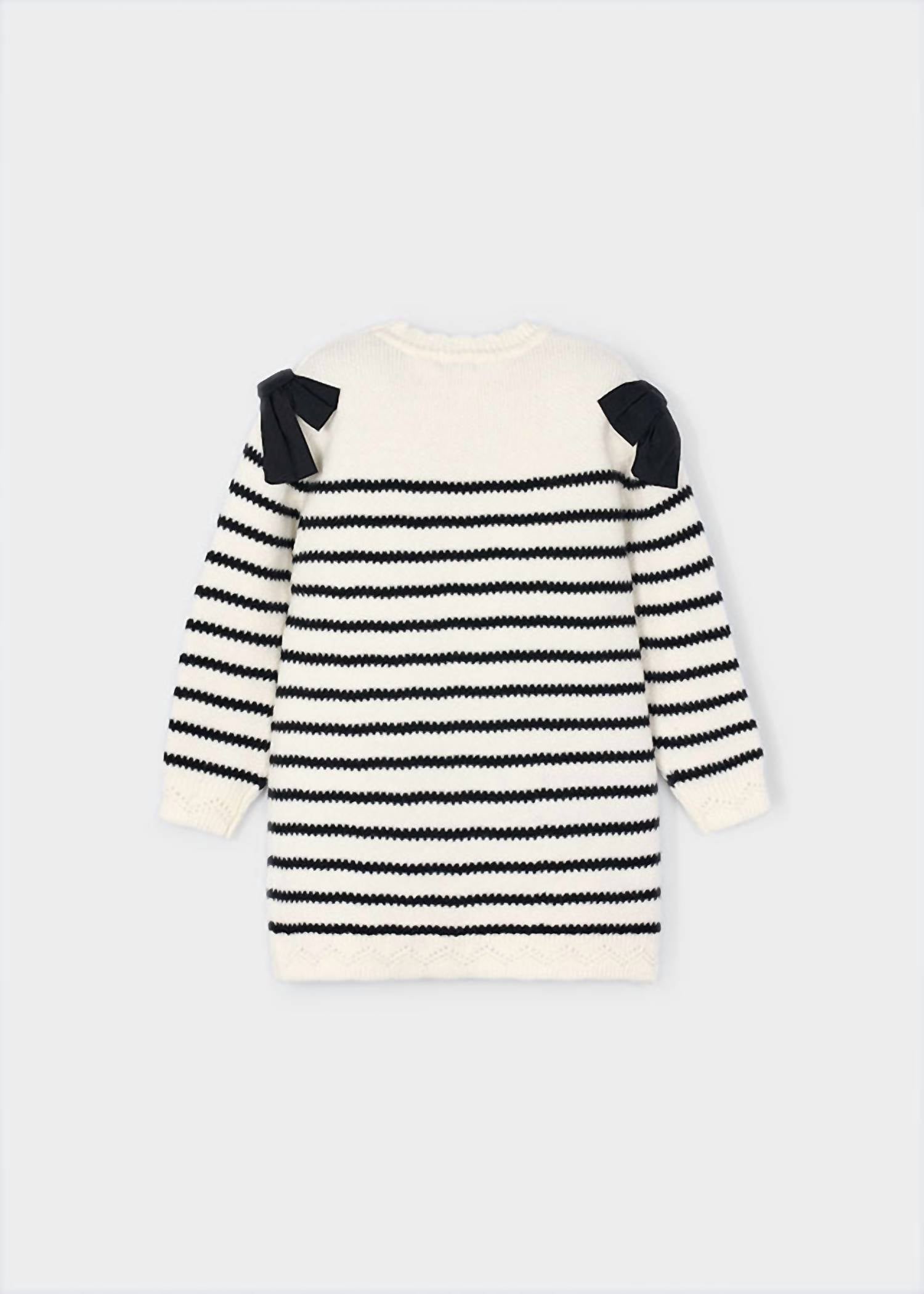 Mayoral - Girl's Striped Bow Sweater Dress