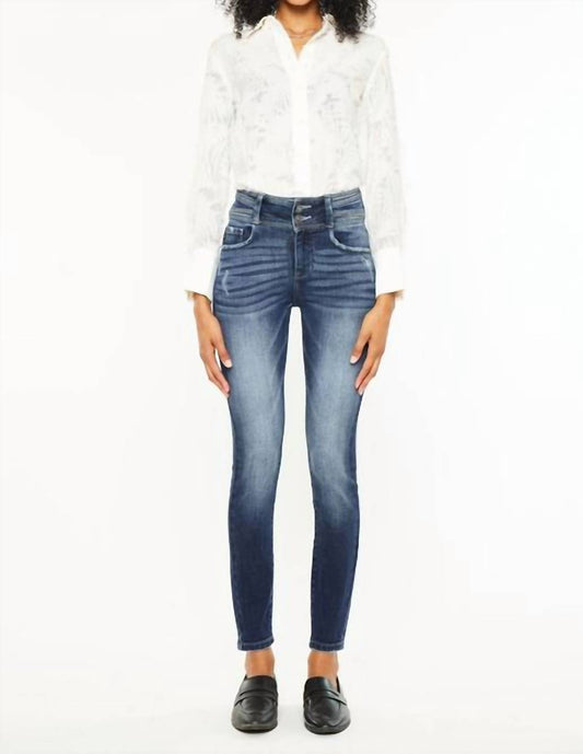 Kancan - Double Button High Rise Skinny Jean