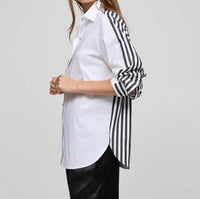 Hinson Wu - Long Sleeve Stripe Back Oversized Shirt