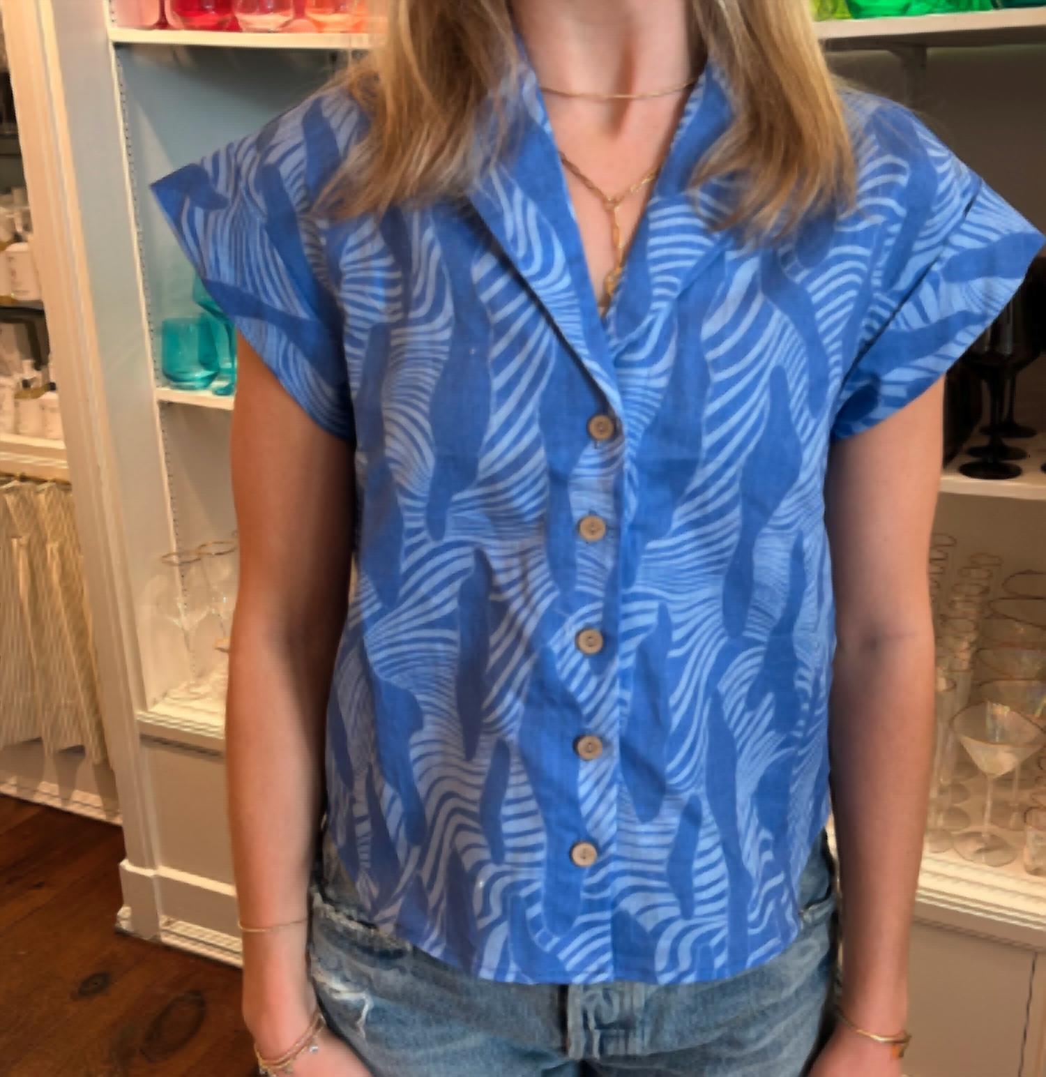 Willa Story - Denim Button Up Blouse