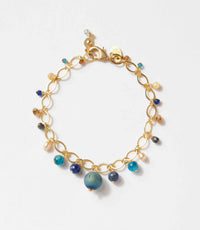 Anne Vaughan - Women's Lapis And Pearl Station Bracelet
