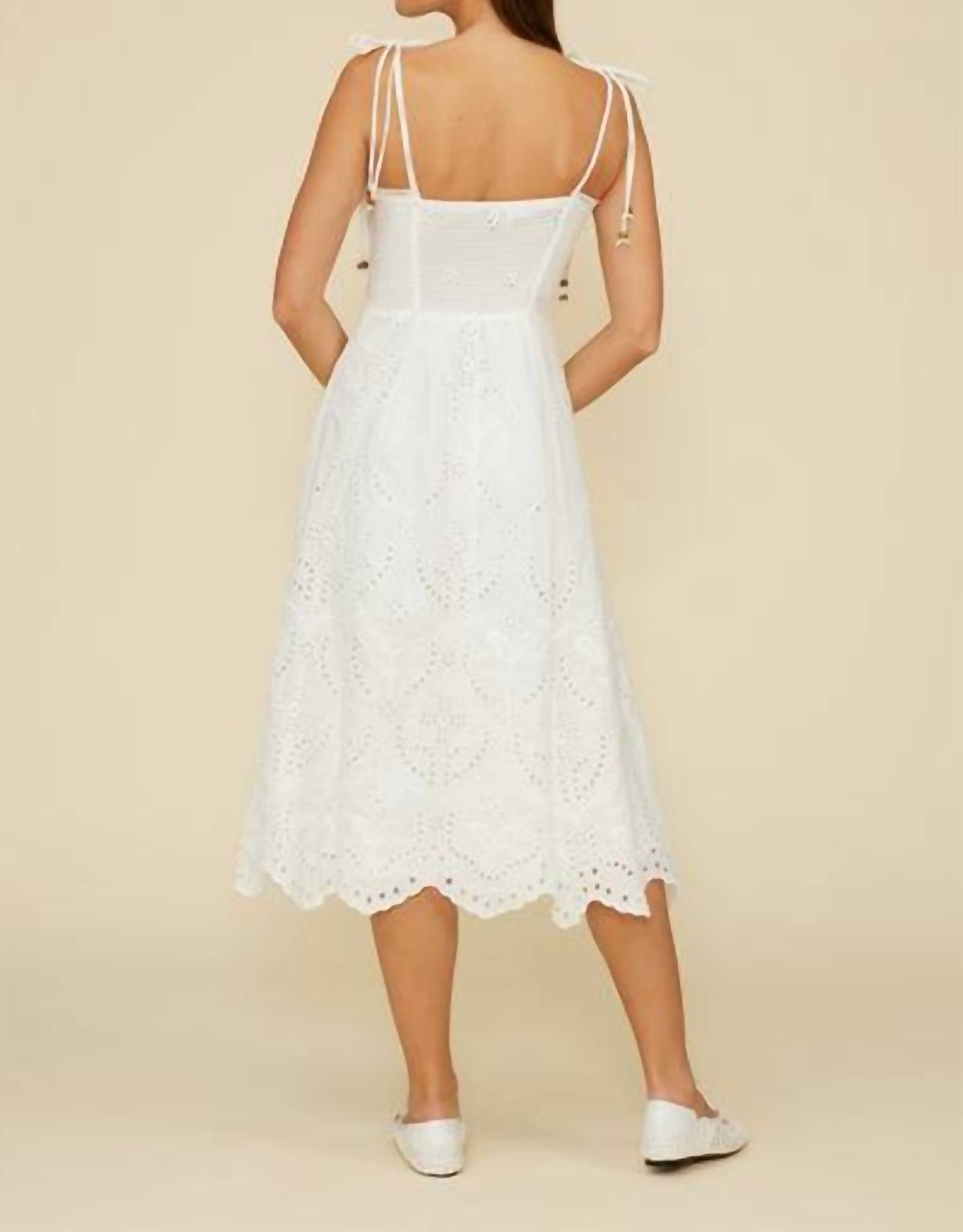 Lucy Paris - Marseline Eyelet Midi Dress
