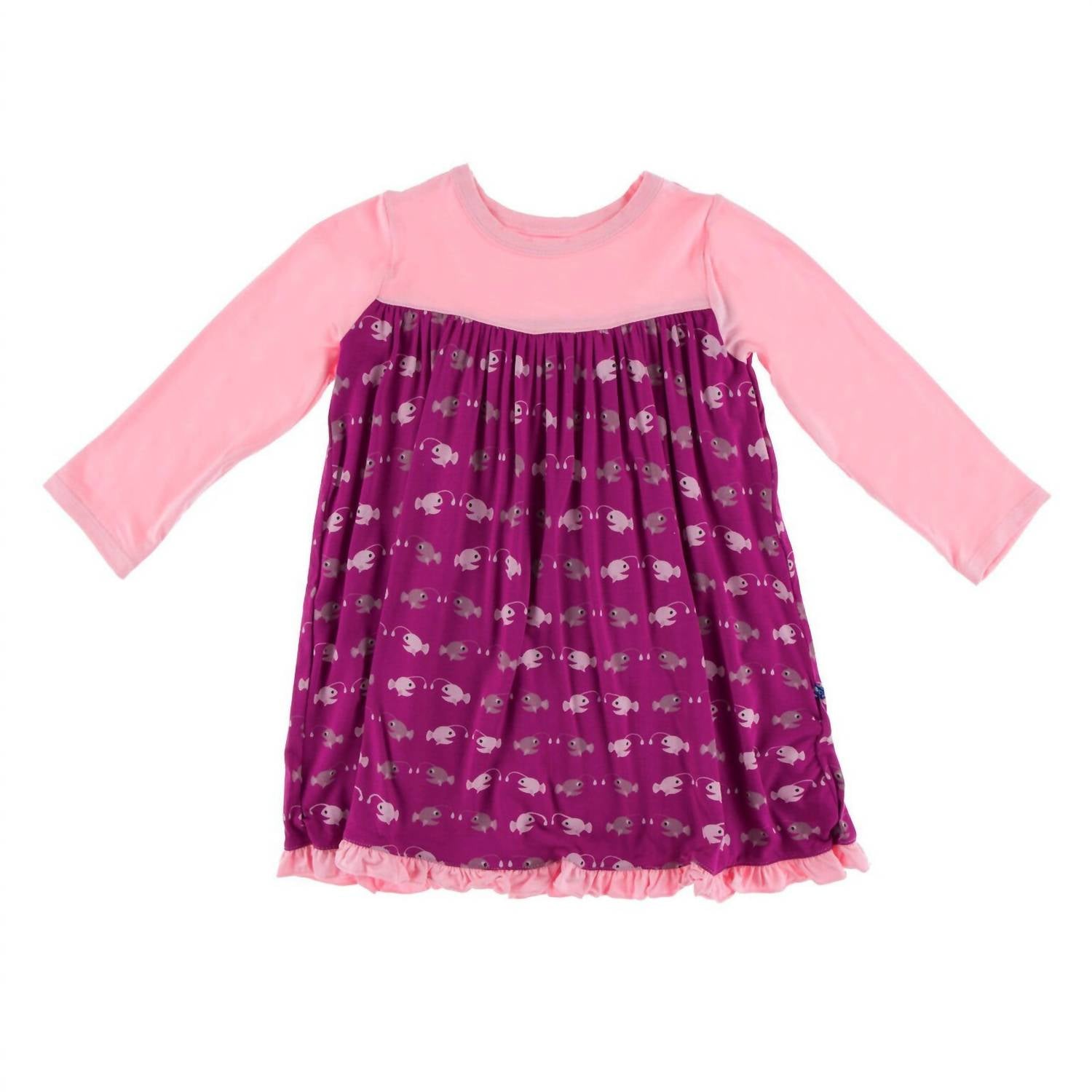 Kickee - Girls' Classic Long Sleeve Swing Dress
