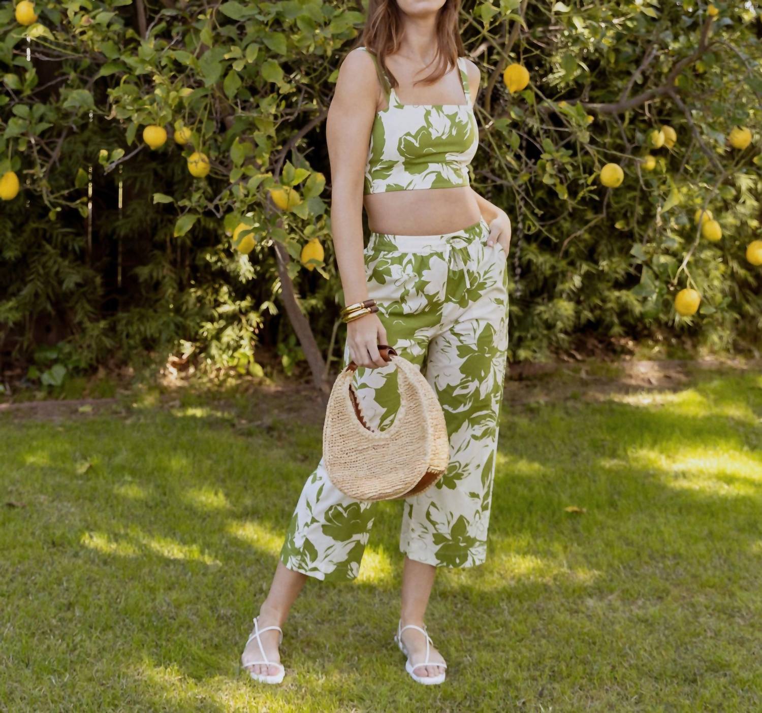 Misa Los Angeles - Colette Cropped Wide Leg Pant