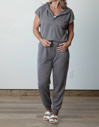 Wishlist - French Terry Hooded Jumpsuit