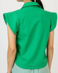Thml - Collared Short Sleeve Top
