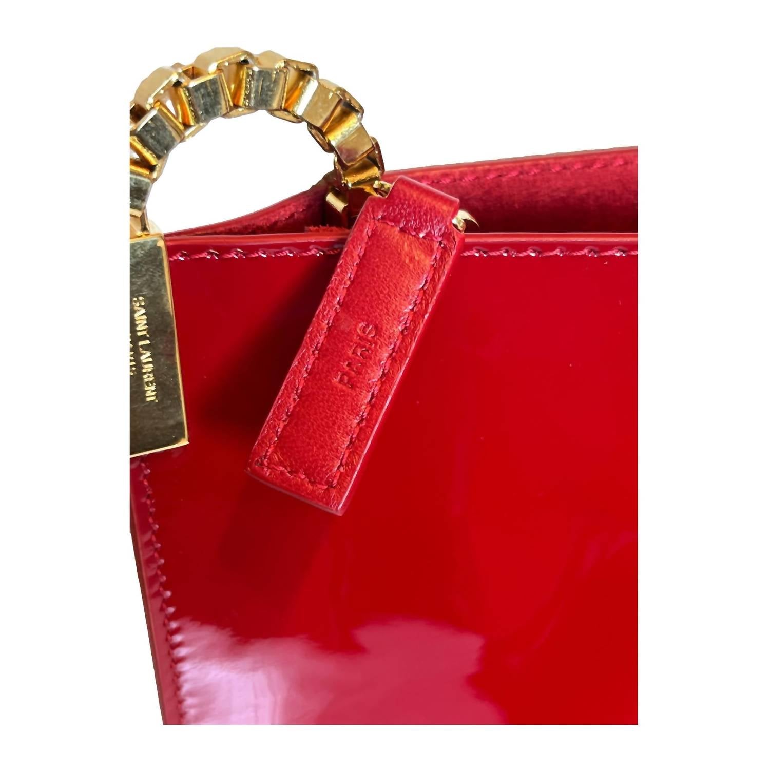 Saint Laurent - Women's Suzanne Patent Leather Small Chain Hobo Bag