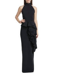 Chiara Boni - Ah Ruffled High-neck Gown