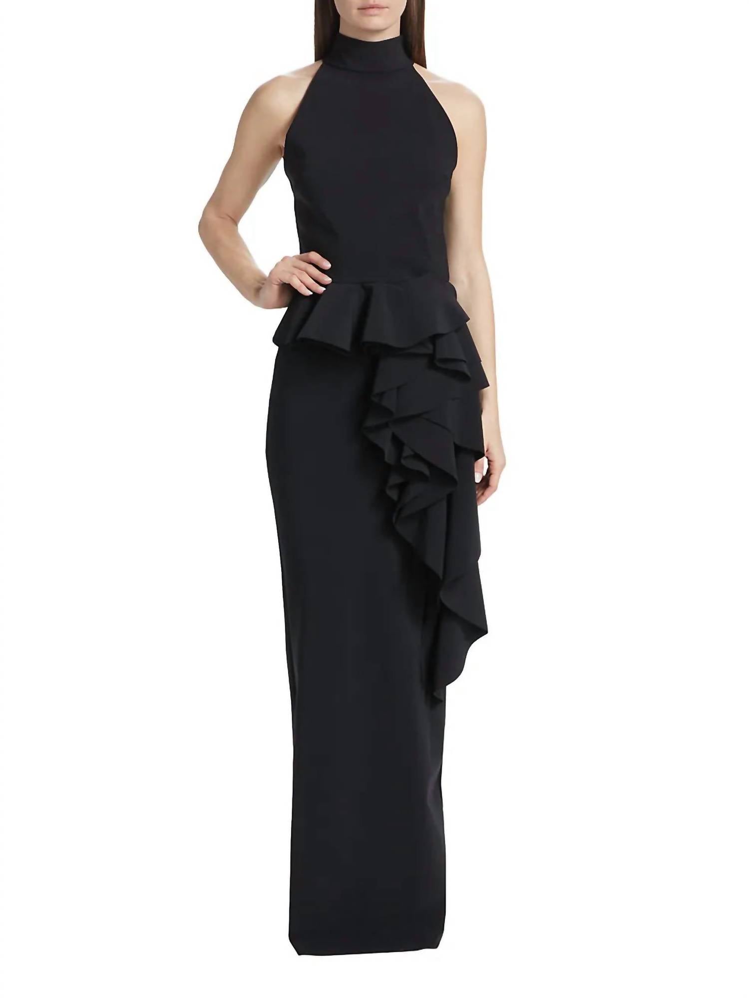 Chiara Boni - Ah Ruffled High-neck Gown