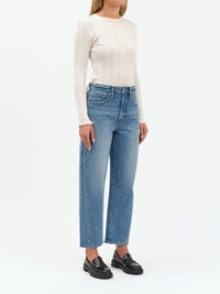 DAZE Westward Embellished Barrel Leg Jean in nailed it - women's jeans - detail view