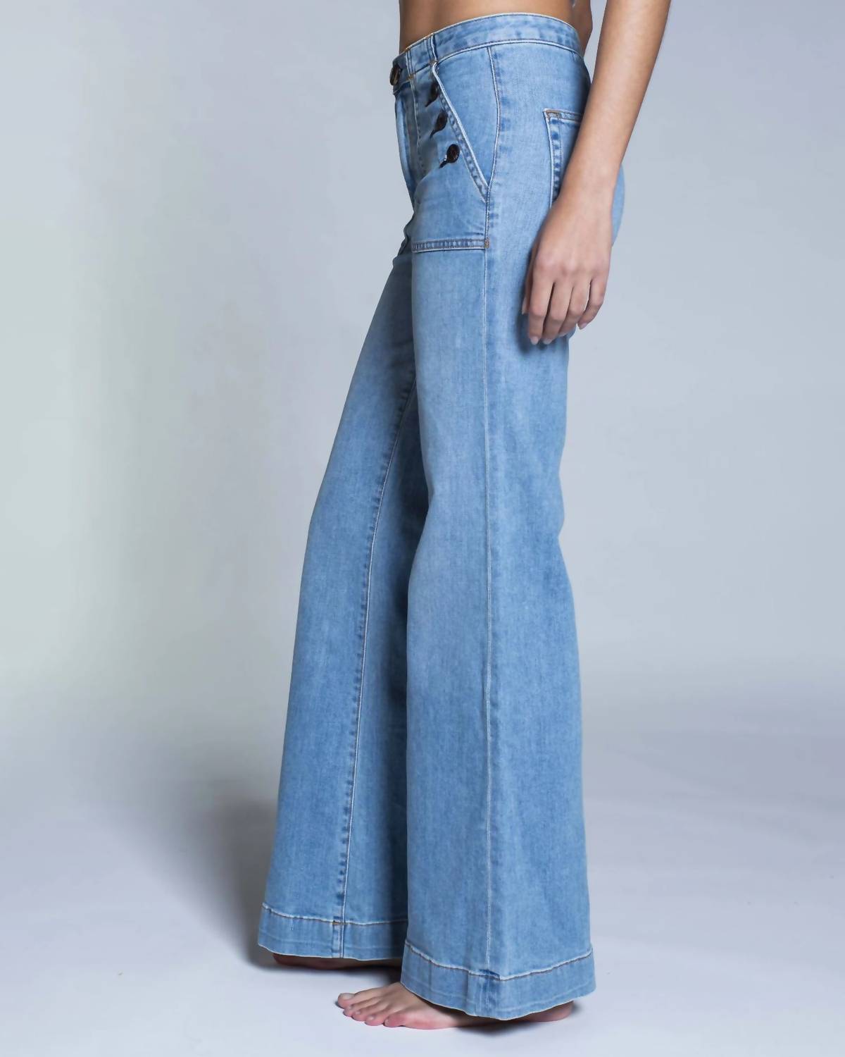Askk Ny - Brickhouse Wide Leg Mid Rise Jean