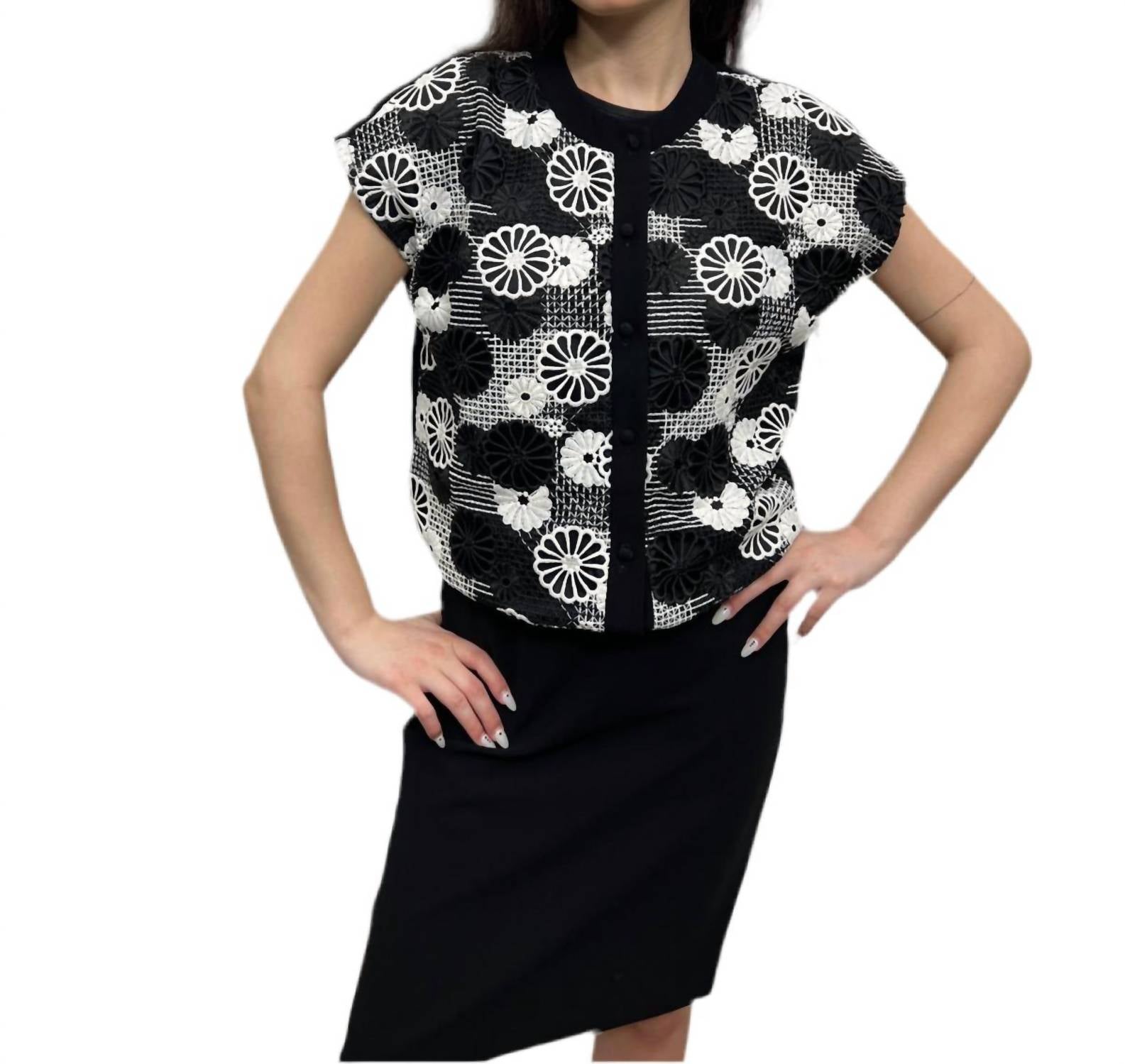 Mosaic - Floral Lace Vest