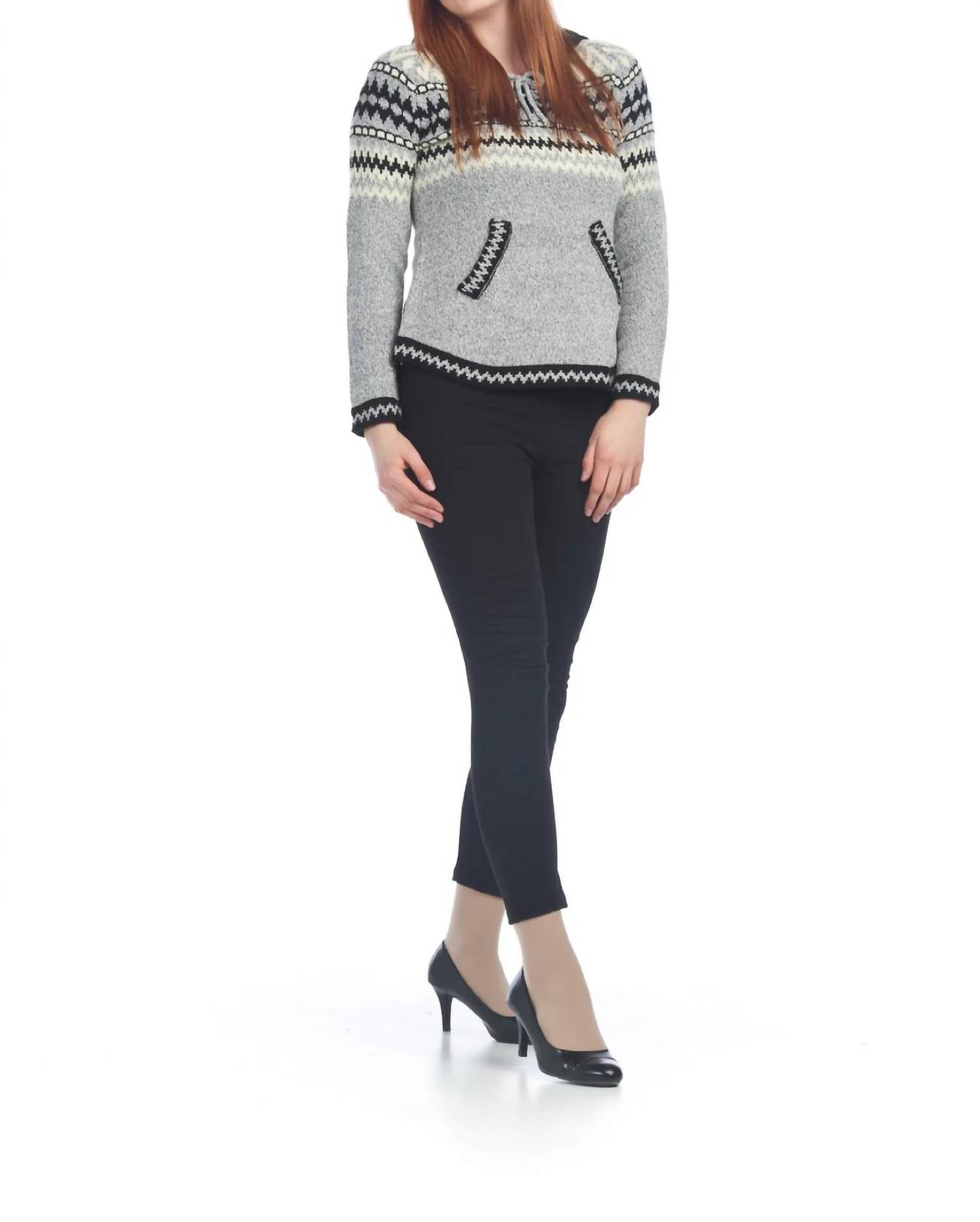 Papillon - Fairisle Knit Hooded Sweater