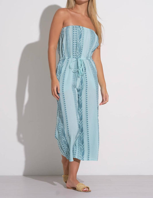 Elan - Two Tone Strapless Jumper Romper