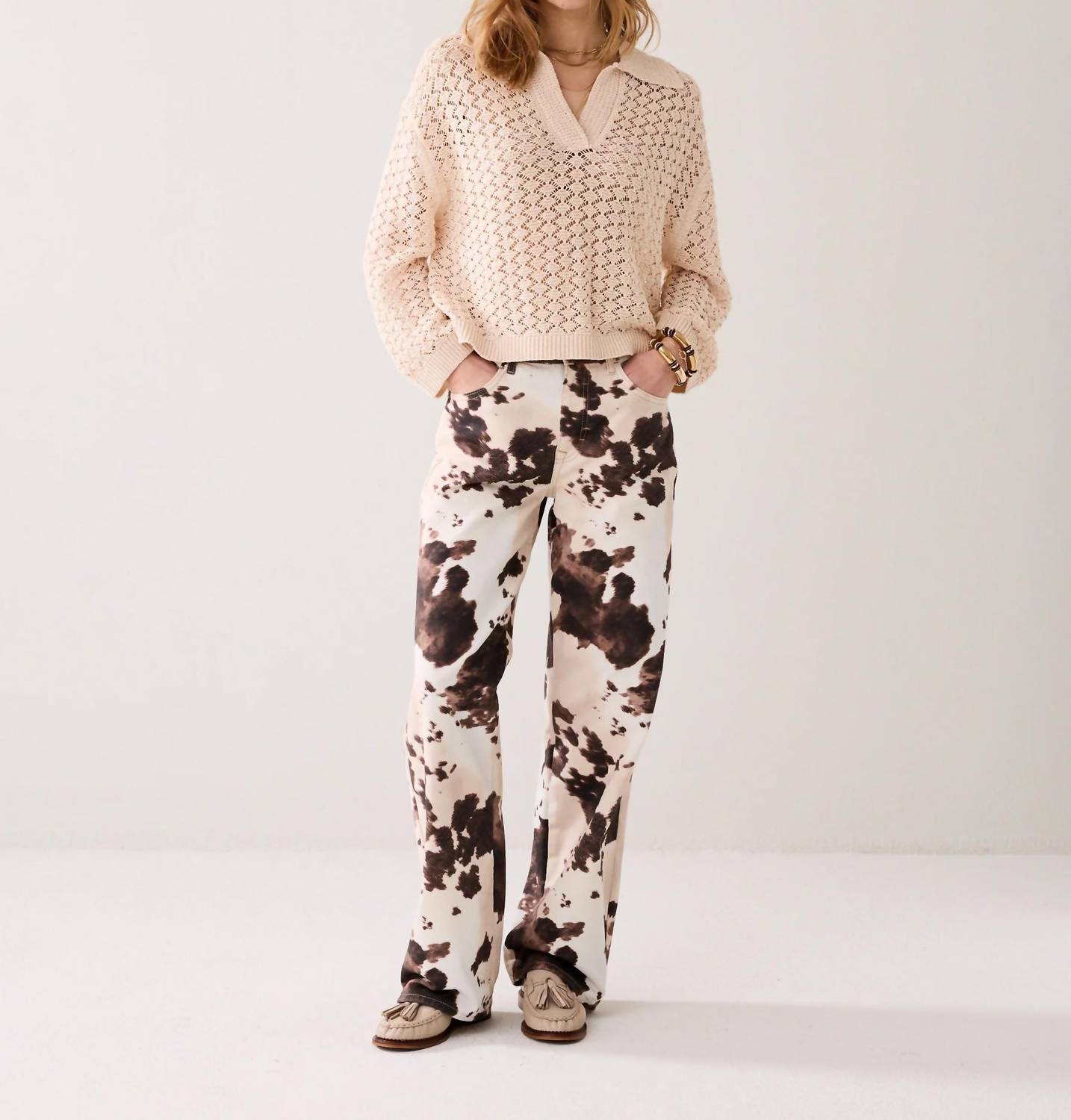 Summum - Women's Baggy Straight Leg Trousers