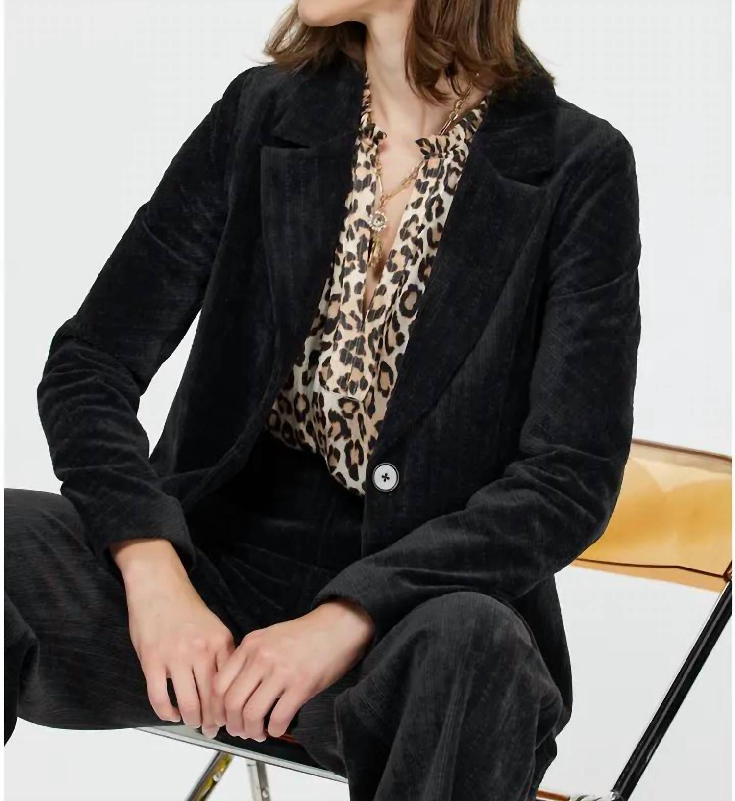 Current Air - Cali Corduroy Single Breasted Blazer