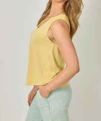 Mystree - Smocked Shoulder Tank Top