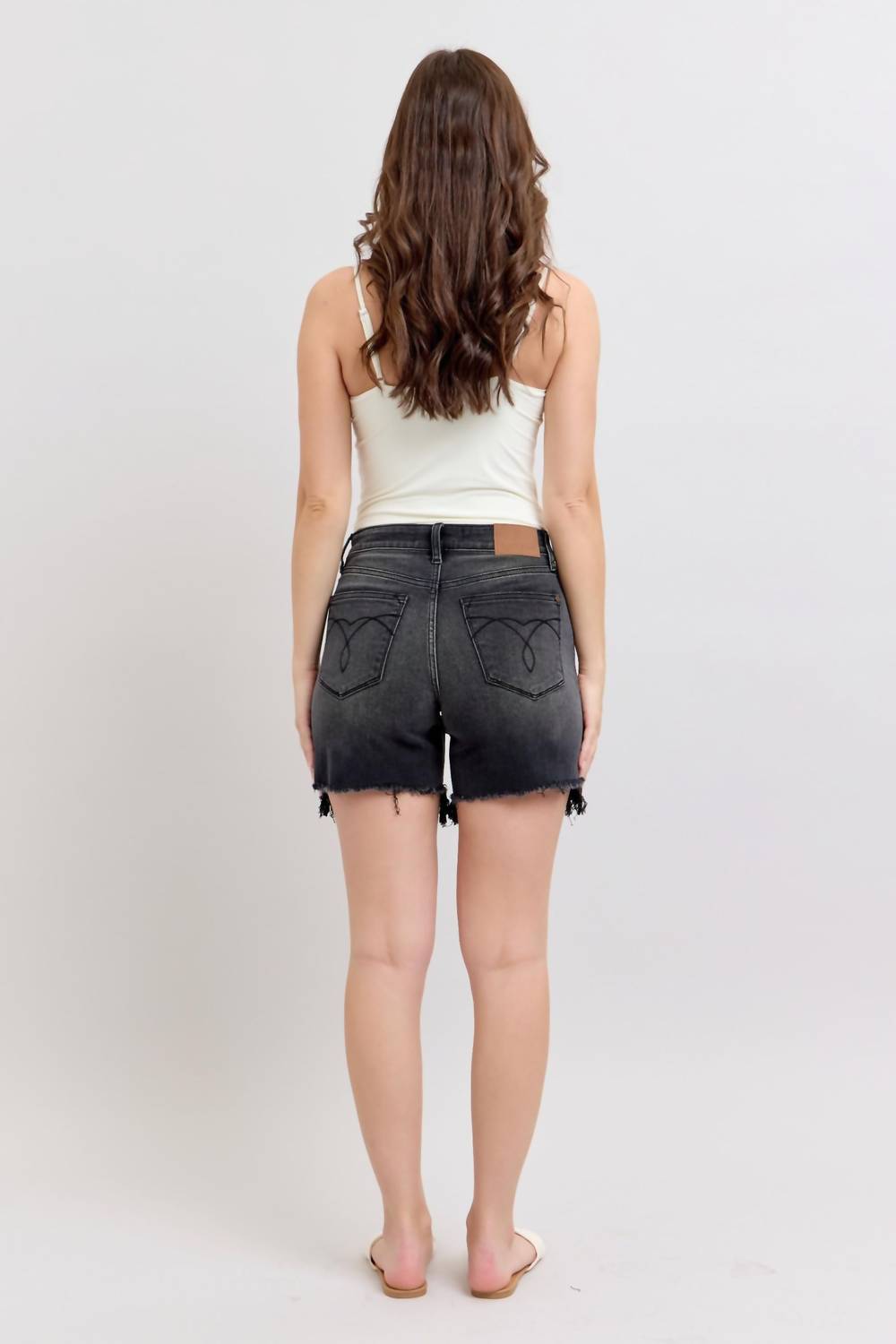 Judy Blue - High Waist Cut Off Dad Denim Short