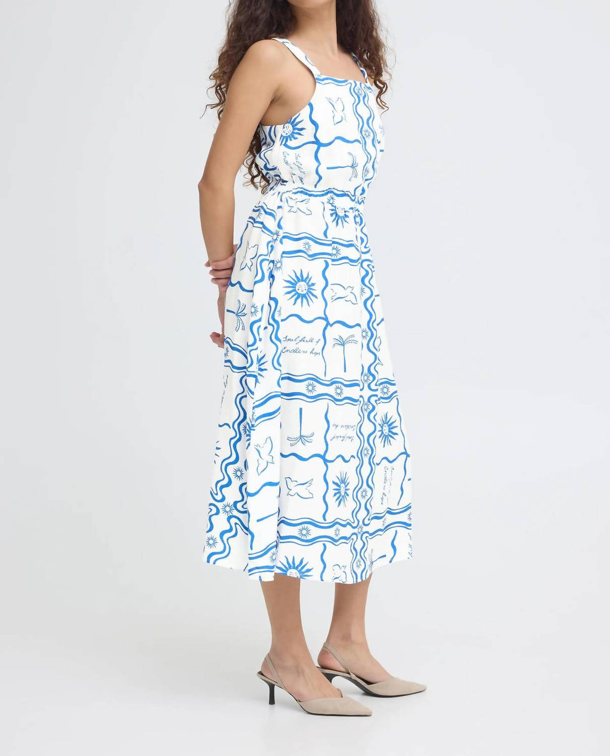 Ichi - Summer Day Midi Dress