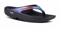 OOFOS Women's Oolala Luxe Thong Slippers in midnight spectre - women's shoe