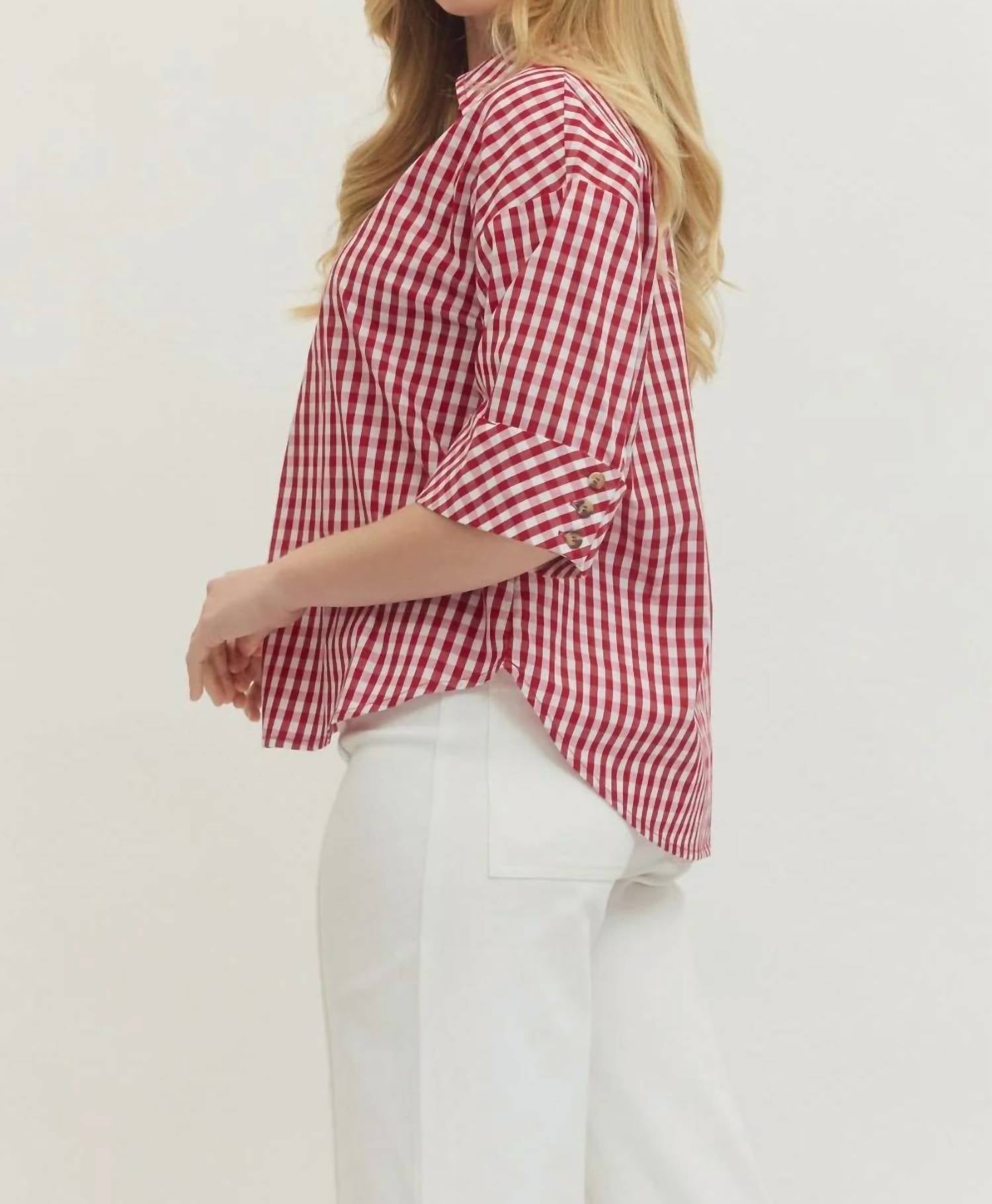 Entro - Gingham Top