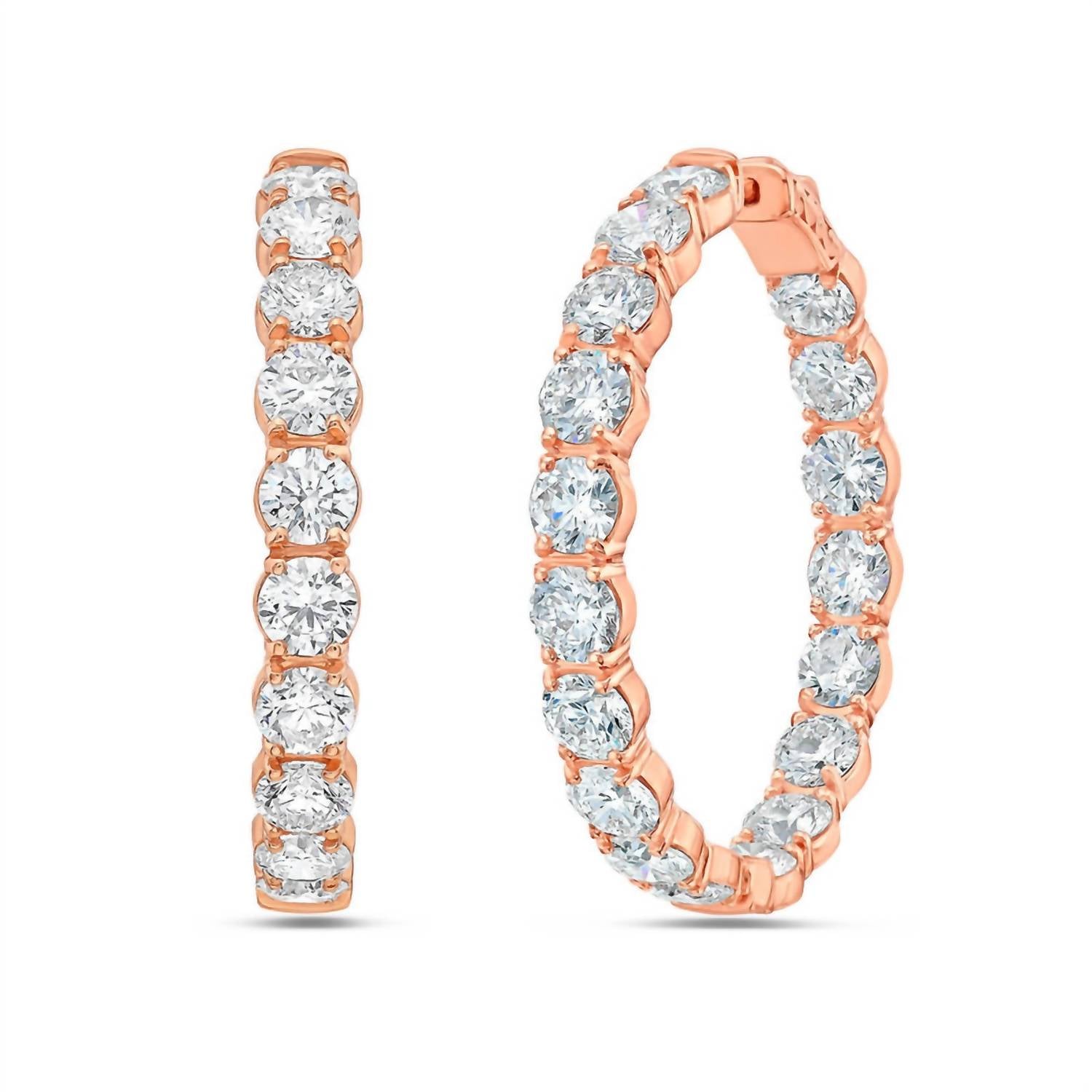 Diana M Jewels - Women's Round Lab-grown Diamond Stud Earrings (14.10 Tcw) - Signature