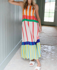 Briton Court - Charlie Striped Maxi Dress