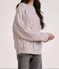 Elan - Drew Cable Knit Sweater
