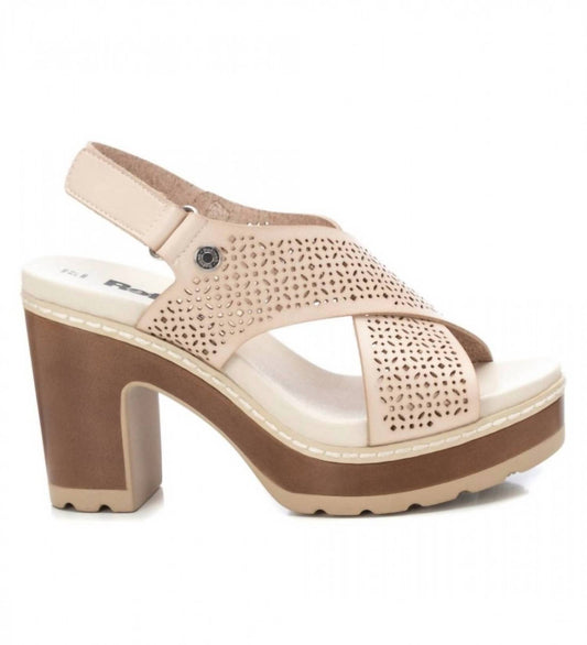 Xti - WOMEN'S CROSS STRAP HEELED SANDALS