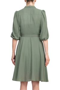 Nanette Lepore - Women's Collared Solid Rayon Dress
