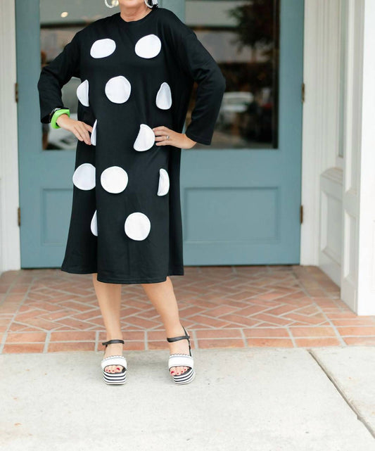 Vanite Couture - Dot Sweatshirt Midi Dress