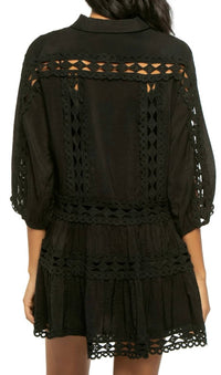Elan - Crochet 3/4 Sleeve Dress