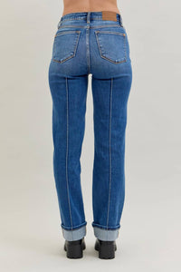 Judy Blue - Knox High Waist Cuffed Straight Jean