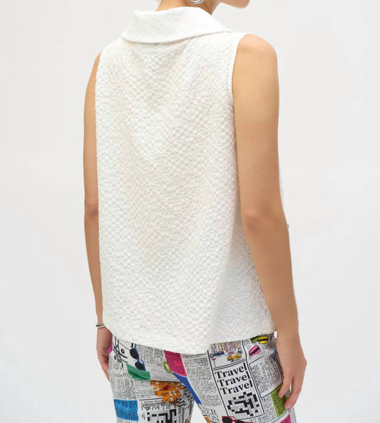 Joseph Ribkoff - Cowl Neck Sleeveless Tunic Top