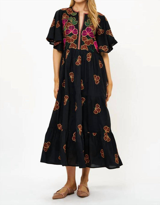 Oliphant - Flirty V-Neck Maxi Dress