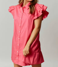 FANTASTIC FAWN Cheers Celebration Sequin Patch Dress in fuchsia - women's dress - view 5