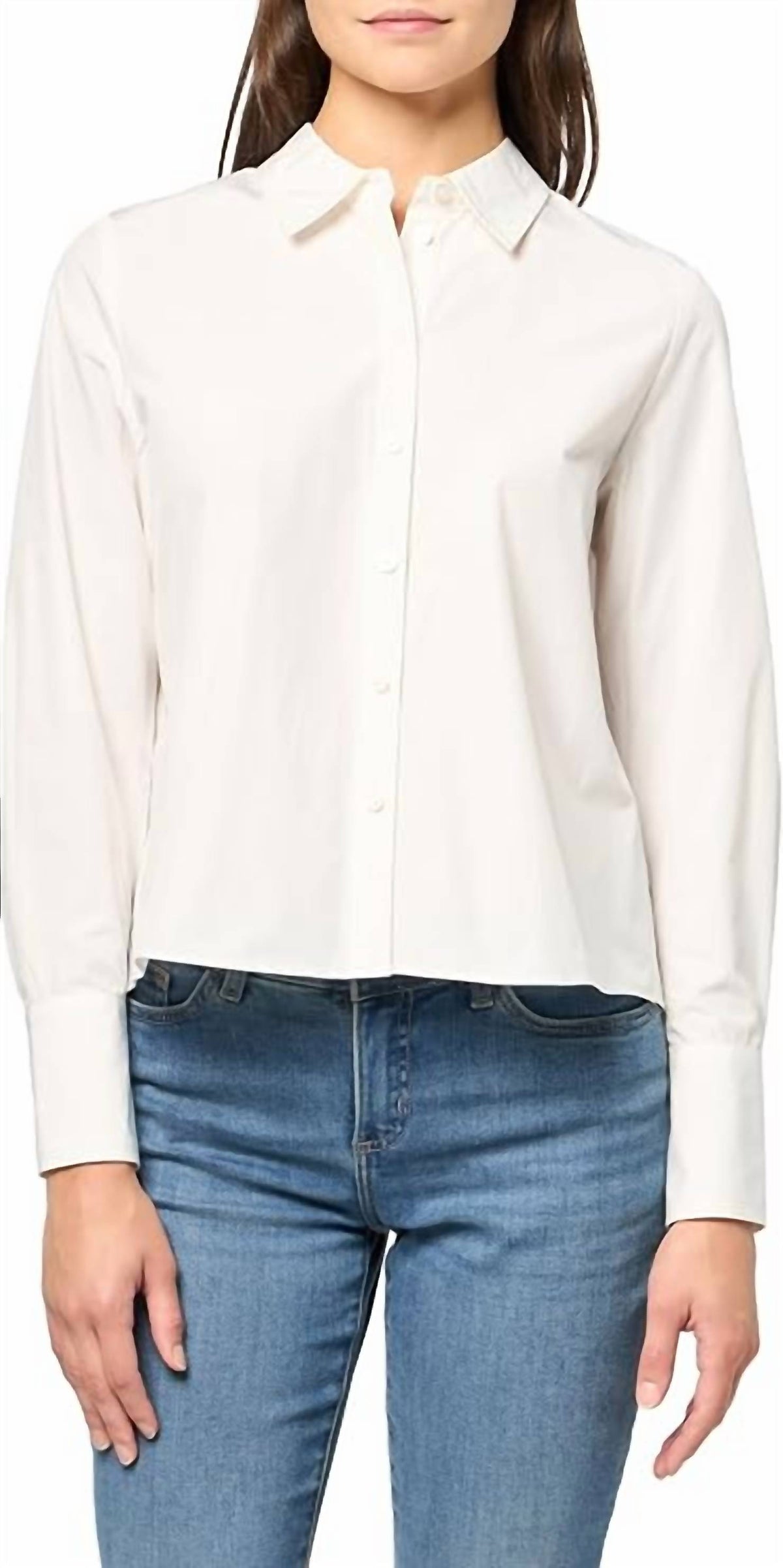 Derek Lam 10 Crosby - Aria Pleated Back Cropped Shirt