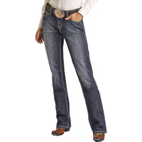 Rock & Roll Denim - Women's Raised Denim Embroidery Riding Jean